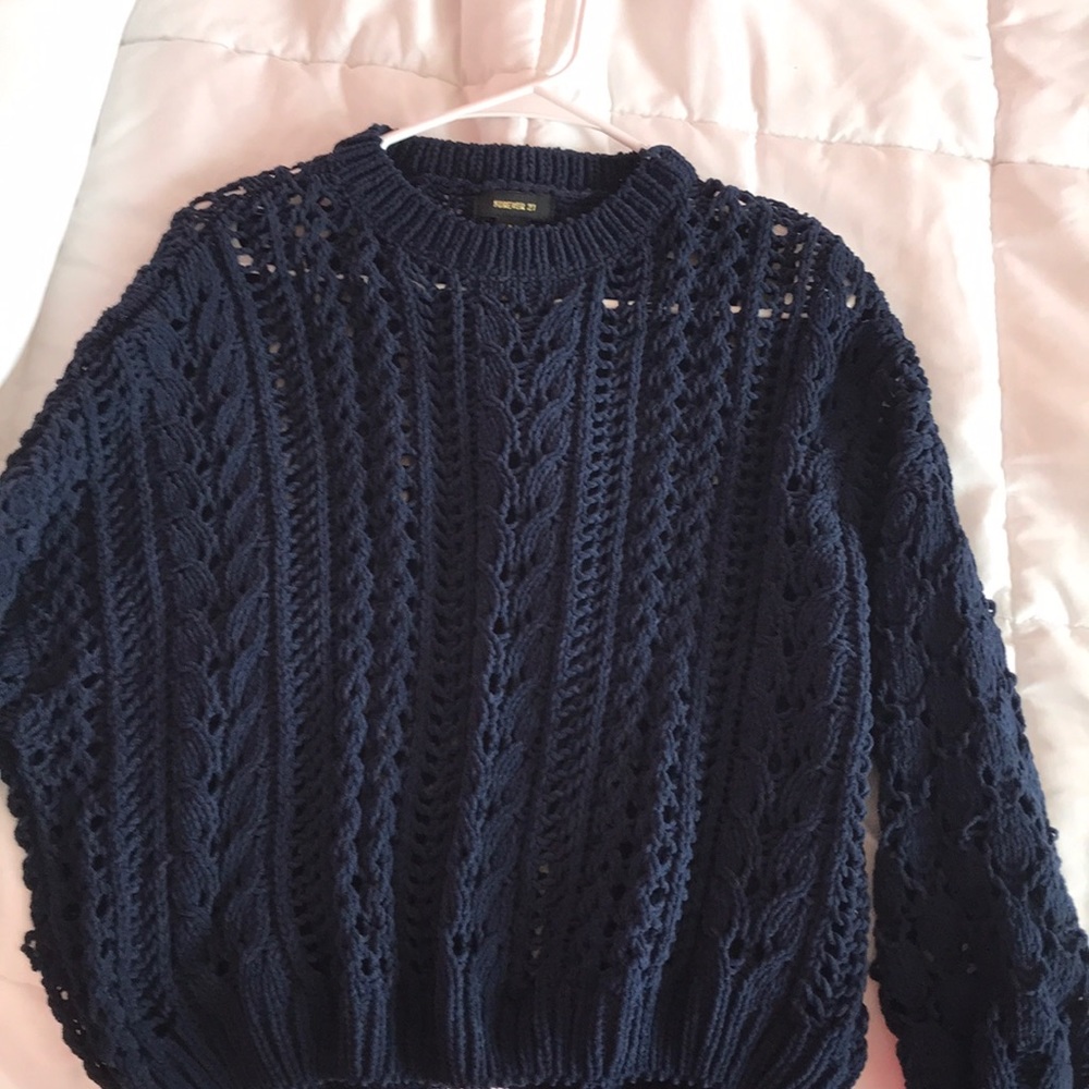 blue sweater
